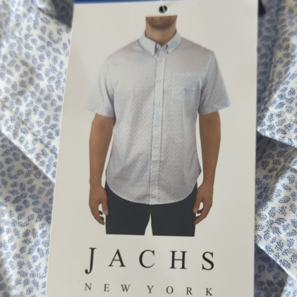 Jachs New York Printed Short Sleeve Shirt, Men’s size XL